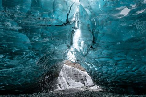 Amazing Entrance To The Ice Cave Inside Glacier Stock Photo Image Of