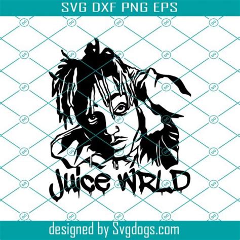 Juice Wrld Svg Rapper Svg Juice Wrld Svg Potrait Blak And White Svg