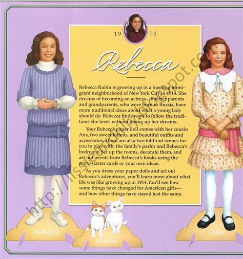 Lissie And Lilly Rebeccas Paper Dolls