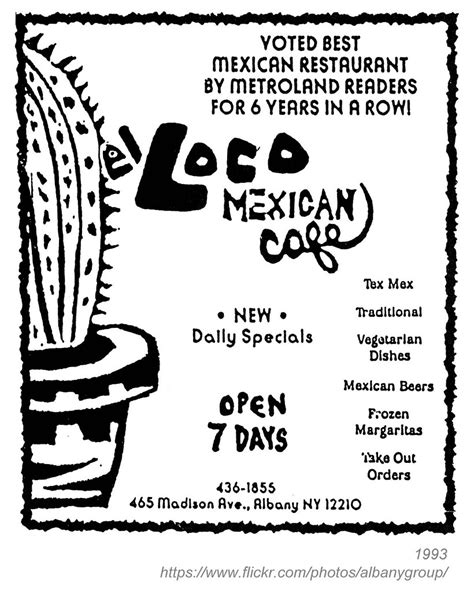 1993 El Loco Mexican Cafe Albanygroup Archive Flickr