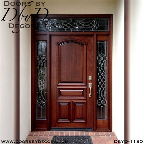 Custom Leaded Glass Mahogany Front Door Doors By Decora