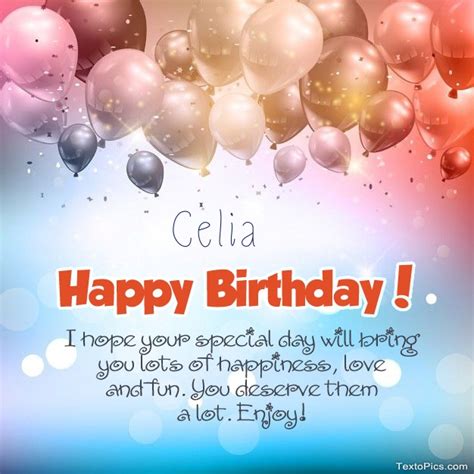 Happy Birthday Celia Pictures Congratulations