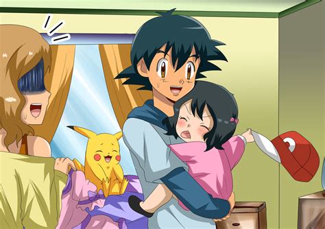 amourshipping family moment by hikariangelove Pokémon heroes Pokemon ash and serena Pokemon