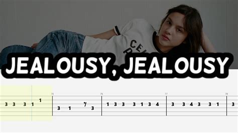 Olivia Rodrigo Jealousy Jealousy Guitar Tabs Tutorial Youtube