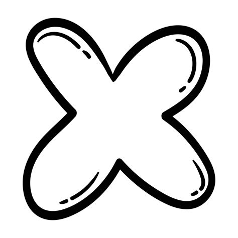 Printable Letter X Outline Print Bubble Letter X Letter X Pattern Use