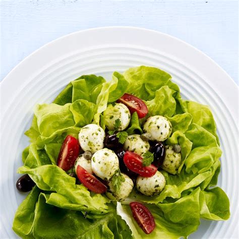 Bocconcini Salad With Pesto And Olives Saputo Cheese Recipe