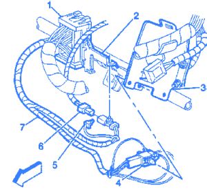 gmc sierra  steering column electrical circuit wiring diagram carfusebox
