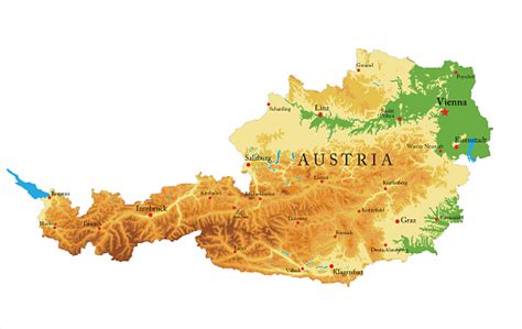 Austria Relief Map Immagini Vettoriali Stock E Altre Immagini Di