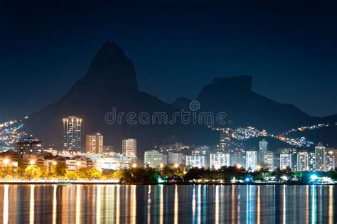 Rio De Janeiro At Night Stock Photo Image Of Lake Landscape 49039414