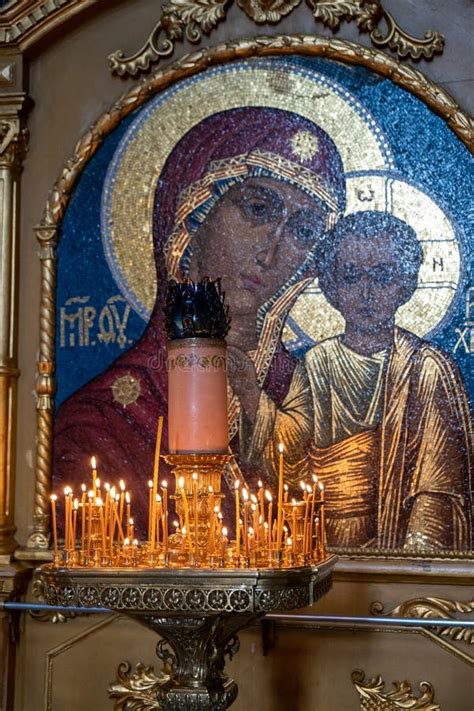 Interior Of Dormition Cathedral In The Trinity Lavra Of St Sergius