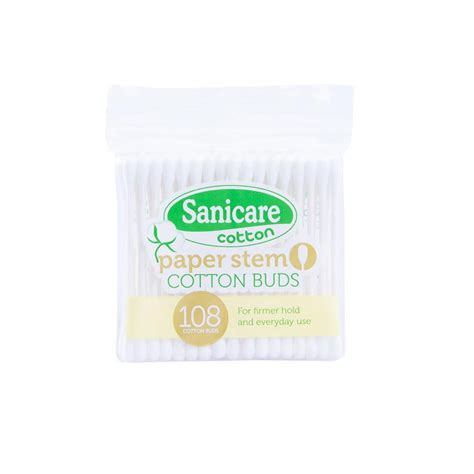 sanicare cotton buds paper stem 108t all day supermarket