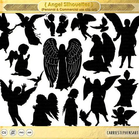 Guardian Angel Clipart Images Christmas Angel Silhouettes Children