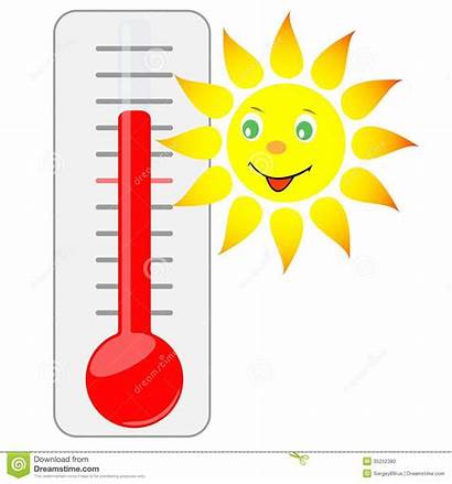 Thermometer Clipart Sun Vector Warm Illustration Exploding