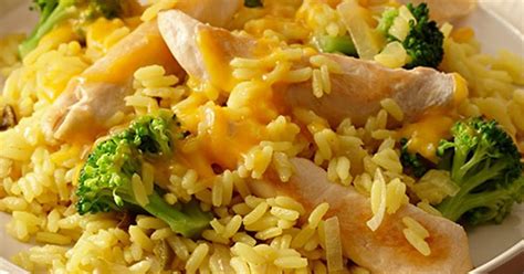 Chicken And Yellow Rice With Broccoli And Cheddar Cheese Recipe Yummly