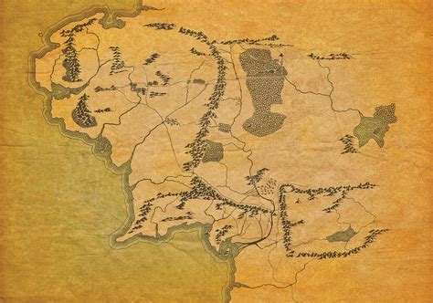 Map Of Middle Earth Without Labels Enjoy Lotr