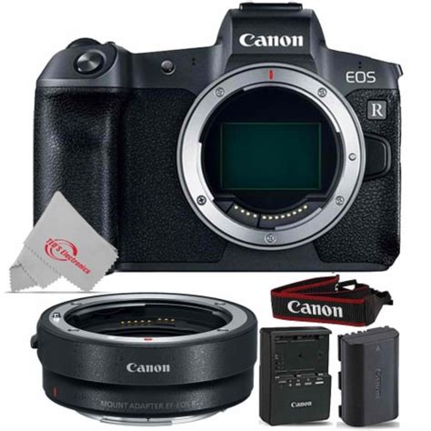 Canon Eos R Mirrorless Digital Camera Body With Canon Mount Adapter Ef