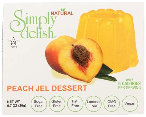 simply delish jel dessert peach 7 oz