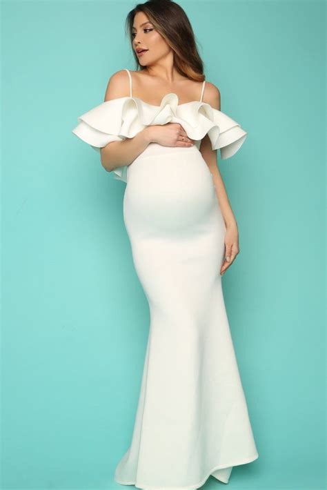 White Maternity Dress For Gender Reveal Dresses Images