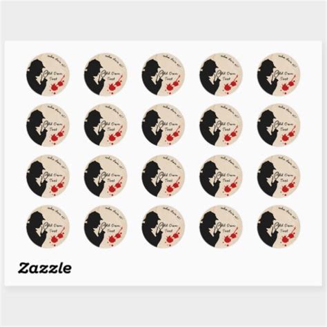 Murder Mystery Event Stickers Favors Personalized Zazzle