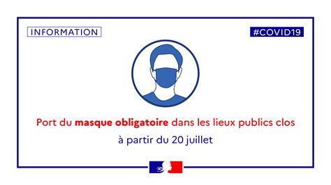 Les cyclistes et personnes pratiquant une activité sportive intense ne sont pas obligés de porter le masque. Port du masque obligatoire dans les lieux publics clos ...