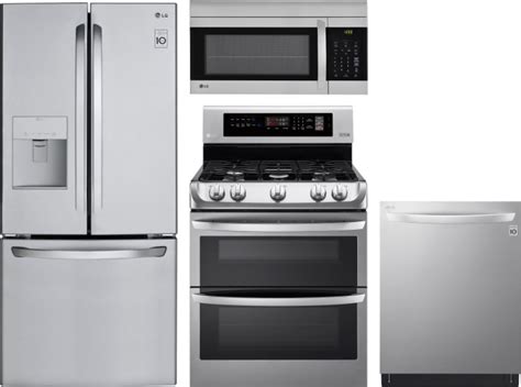 Large and small appliance reviews and ratings reviews of appliances; LG LGRERADWMW7866 4 Piece Kitchen Appliances Package with ...