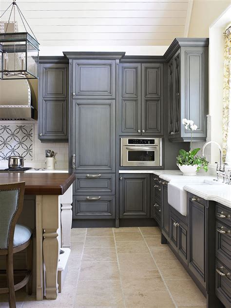 Cabinets typically occupy a large amount of square kitchen cabinets make storage easier. Gray Painted Kitchen Cabinets - Traditional - kitchen - Traditional Home