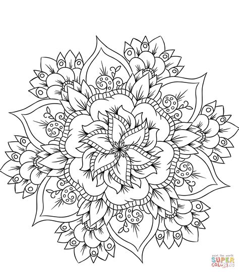 Flower Mandala Coloring Pages Aerografiaonline