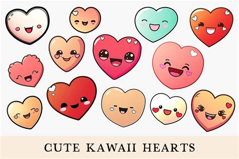 Kawaii Heart Stickers Graphic By Anakaoni · Creative Fabrica