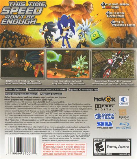 Sonic The Hedgehog Playstation 3 Ps3 Game Your Gaming Shop