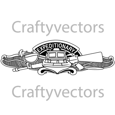 Navy Enlisted Expeditionary Warfare Insignia Vector File Etsy