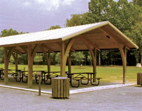 Wood Open Knee Phoenix Rectangle Pavilions Pavilions By Shape