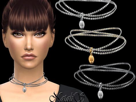 Sims 4 Accessories Crystal Necklace Pendant Accessories