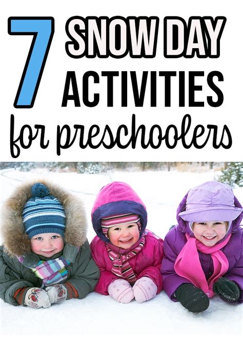 7 Fun Snow Days Activities For Preschoolers