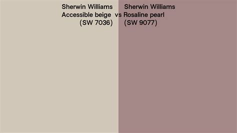 Sherwin Williams Accessible Beige Vs Rosaline Pearl Side By Side Comparison