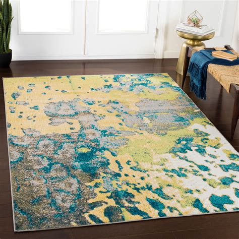Surya Rafetus Ets 2325 Butter Synthetic Abstract Rug From The Modern