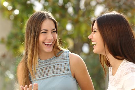 Happy Women Talking And Laughing Savagely Healthy