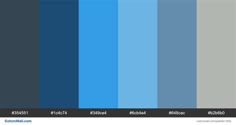 Blue Dashboard Application Colors Palette Hex Colors 354551 1c4c74