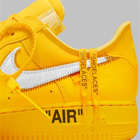 Off White Nike Air Force 1 Yellow Lemonades Raffle