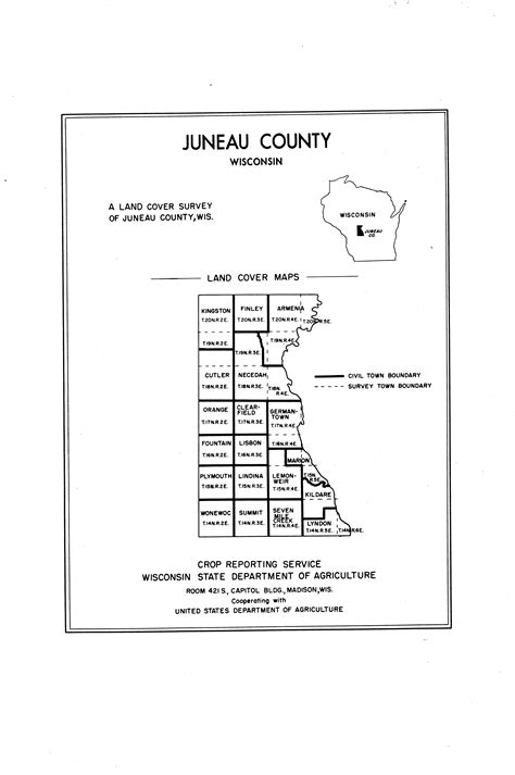 ‎juneau County Wisconsin Land Cover Maps Uwdc Uw Madison Libraries
