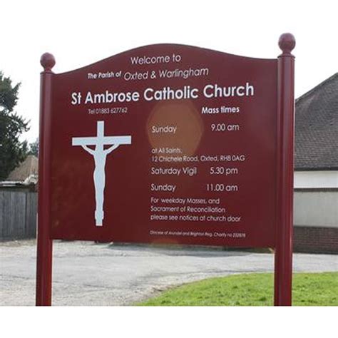 External Church Sign Board Post Mounted Wall Mounted And Rail Mounted