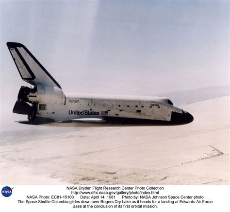 Sts 1 Ec81 15103 The Space Shuttle Columbia First Orbital Mission