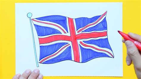 How To Draw The Union Jack National Flag Of United Kingdom Youtube