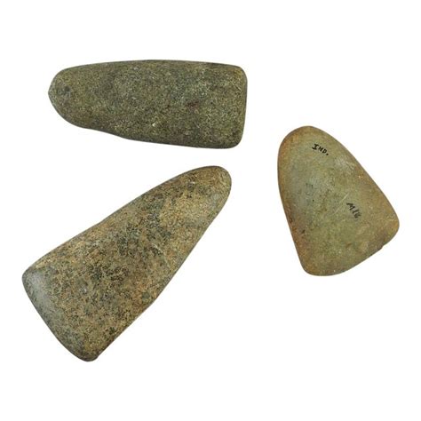 Celts Pestle Stone Artifacts Set Of 3 Native American Artifacts