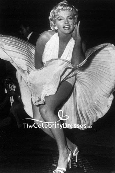 Marilyn monroe wore a white dress in the 1955 film the seven year itch, directed by billy wilder. Marilyn Monroe White Halter Pleated Dress In Movie The ...