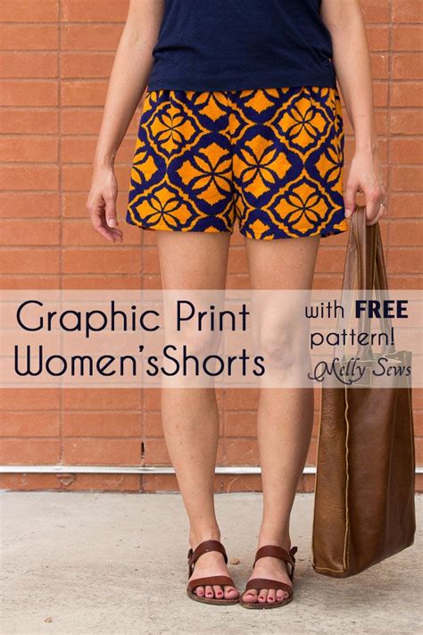 Graphic Print Shorts Tutorial Sew Womens Shorts Sewing Clothes