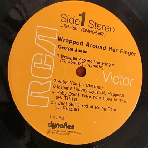 George Jones Wrapped Around Her Finger 1972 Usa Vinyl Lp Excellent