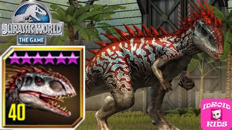 Indominus Rex Max Level 40 Hybrid Jurassic World The Game Youtube