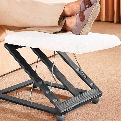 Adjustable Footrest Foot Stool Comfortable Height And Angle Leg Rest