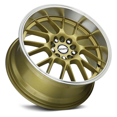 Shift Wheels Crank Wheels Gold With Polished Lip Rims