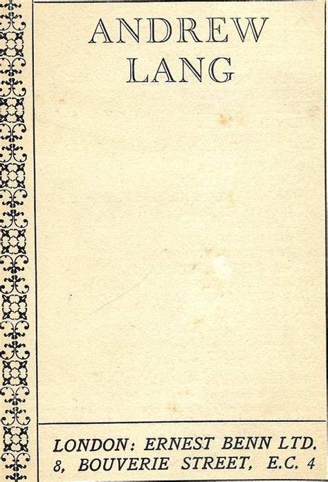 The Augustan Books Of Modern Poetry Andrew Lang Andrew Lang
